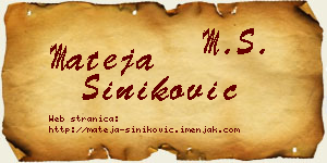 Mateja Šiniković vizit kartica